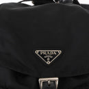 PRADA Backpack Nylon Black Silver Auth ka083-22