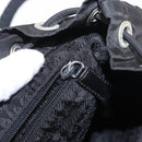 PRADA Backpack Nylon Black Silver Auth ka083-27