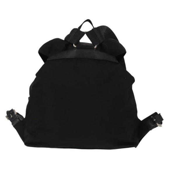 PRADA Backpack Nylon Black Silver Auth ka083