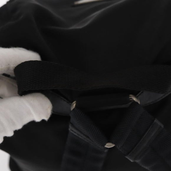 PRADA Backpack Nylon Black Silver Auth ka083