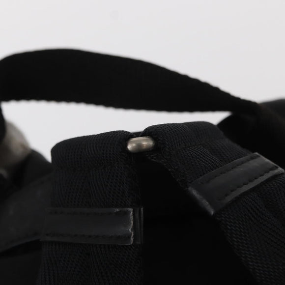 PRADA Backpack Nylon Black Silver Auth ka083