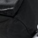 PRADA Embossing Backpack Nylon Black Silver Auth ka084-10