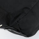 PRADA Embossing Backpack Nylon Black Silver Auth ka084-13