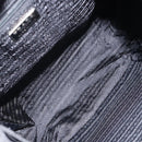 PRADA Embossing Backpack Nylon Black Silver Auth ka084-20