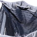 PRADA Embossing Backpack Nylon Black Silver Auth ka084-21