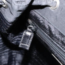 PRADA Embossing Backpack Nylon Black Silver Auth ka084-23
