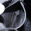PRADA Embossing Backpack Nylon Black Silver Auth ka084-24