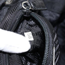 PRADA Embossing Backpack Nylon Black Silver Auth ka084-27