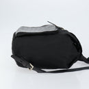 PRADA Embossing Backpack Nylon Black Silver Auth ka084-4