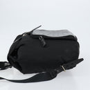 PRADA Embossing Backpack Nylon Black Silver Auth ka084-5