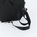 PRADA Embossing Backpack Nylon Black Silver Auth ka084-7