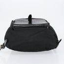 PRADA Embossing Backpack Nylon Black Silver Auth ka084-9