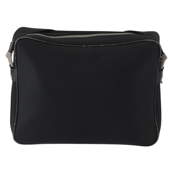 BURBERRY Shoulder Bag Nylon Black Silver Auth ka086