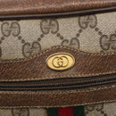 GUCCI GG Supreme Web Sherry Line Bag PVC Beige Gold 56 02 004 Auth ka088-18