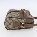GUCCI GG Supreme Web Sherry Line Bag PVC Beige Gold 56 02 004 Auth ka088-4