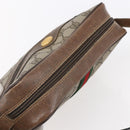 GUCCI GG Supreme Web Sherry Line Bag PVC Beige Gold 56 02 004 Auth ka088-6