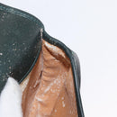 GUCCI Waist Bag Suede Leather Green Gold Auth ka089-17