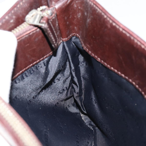 BURBERRY Nova Check Hand Bag Canvas Beige Gold Auth ka090