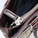 BURBERRY Nova Check Hand Bag Canvas Beige Gold Auth ka090-20