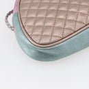 GUCCI Shoulder Bag Lamb Skin Light Blue Gold 534951 Auth ka093-16