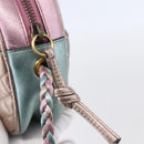 GUCCI Shoulder Bag Lamb Skin Light Blue Gold 534951 Auth ka093-10