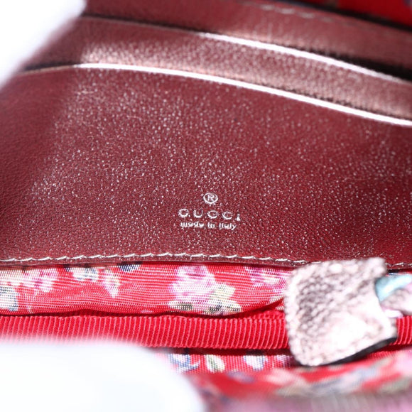 GUCCI Shoulder Bag Lamb Skin Light Blue Gold 534951 Auth ka093