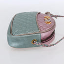 GUCCI Shoulder Bag Lamb Skin Light Blue Gold 534951 Auth ka093-4