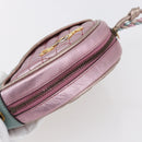 GUCCI Shoulder Bag Lamb Skin Light Blue Gold 534951 Auth ka093-6