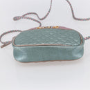 GUCCI Shoulder Bag Lamb Skin Light Blue Gold 534951 Auth ka093-5