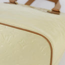 LOUIS VUITTON Monogram Vernis Houston Hand Bag Lime Yellow M91055 LV Auth ka094-14