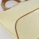 LOUIS VUITTON Monogram Vernis Houston Hand Bag Lime Yellow M91055 LV Auth ka094-9