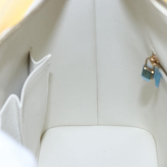 LOUIS VUITTON Monogram Vernis Houston Hand Bag Lime Yellow M91055 LV Auth ka094