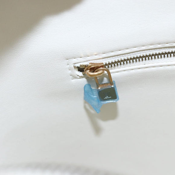 LOUIS VUITTON Monogram Vernis Houston Hand Bag Lime Yellow M91055 LV Auth ka094