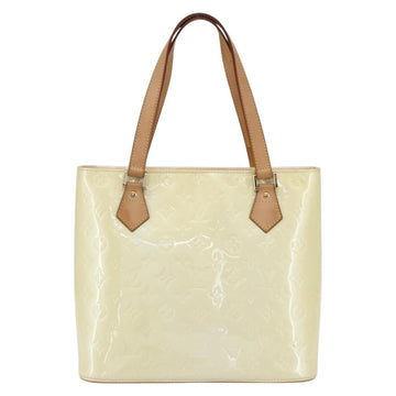 LOUIS VUITTON Monogram Vernis Houston Hand Bag Lime Yellow M91055 LV Auth ka094 - 0