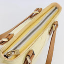 LOUIS VUITTON Monogram Vernis Houston Hand Bag Lime Yellow M91055 LV Auth ka094-6