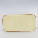 LOUIS VUITTON Monogram Vernis Houston Hand Bag Lime Yellow M91055 LV Auth ka094-5