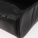 CHANEL New Mademoiselle Shoulder Bag Lamb Skin Black Silver CC Auth ka096V-14