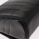 CHANEL New Mademoiselle Shoulder Bag Lamb Skin Black Silver CC Auth ka096V-15