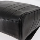 CHANEL New Mademoiselle Shoulder Bag Lamb Skin Black Silver CC Auth ka096V-16