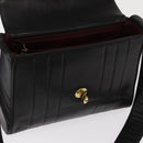 CHANEL New Mademoiselle Shoulder Bag Lamb Skin Black Silver CC Auth ka096V-18