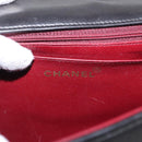 CHANEL New Mademoiselle Shoulder Bag Lamb Skin Black Silver CC Auth ka096V-20