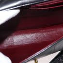 CHANEL New Mademoiselle Shoulder Bag Lamb Skin Black Silver CC Auth ka096V-11