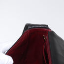 CHANEL New Mademoiselle Shoulder Bag Lamb Skin Black Silver CC Auth ka096V-22