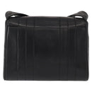 CHANEL New Mademoiselle Shoulder Bag Lamb Skin Black Silver CC Auth ka096V-2