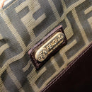 FENDI Hand Bag Rattan Brown Gold Auth ka098-18