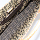 FENDI Hand Bag Rattan Brown Gold Auth ka098-11