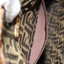FENDI Hand Bag Rattan Brown Gold Auth ka098-21