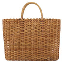 FENDI Hand Bag Rattan Brown Gold Auth ka098-2
