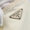 PRADA Tote Bag Nylon White Silver Auth ka1005-17