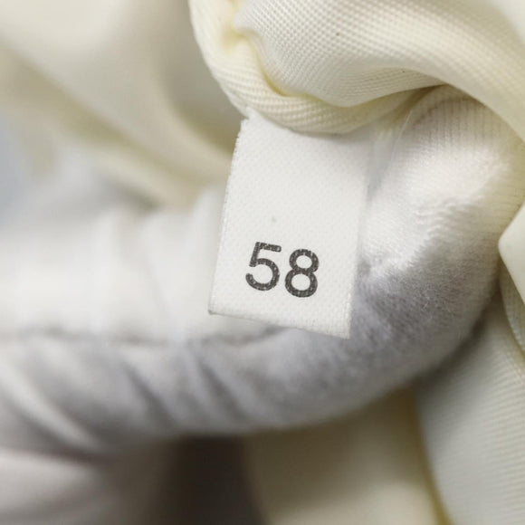 PRADA Tote Bag Nylon White Silver Auth ka1005